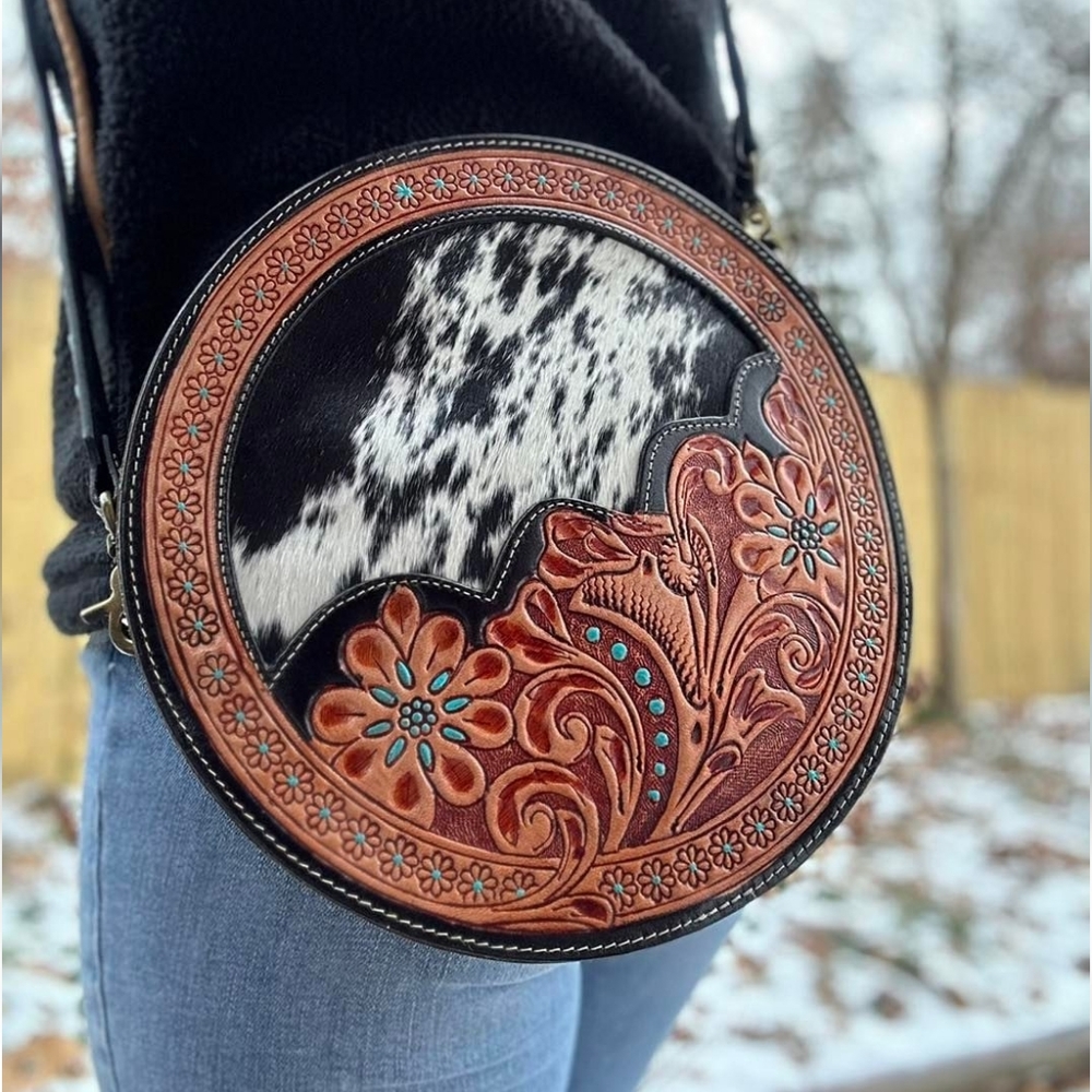Myra Bag Black and Brown Crossbody Bag